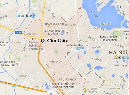 Khu vực nhận lắp đặt, sửa chữa, bảo dưỡng điều hòa quận Cầu Giấy